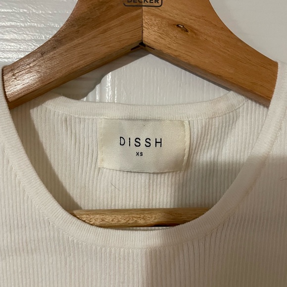 DISSH Ivory Ribbed Tank Top - Picture 2 of 3